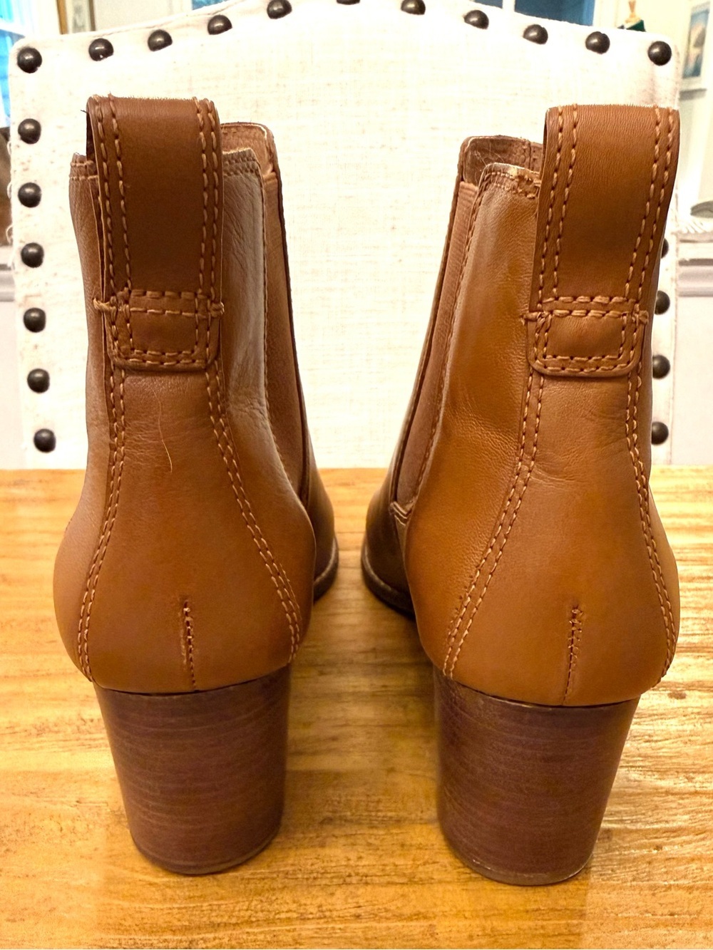 Madewell The Regan Boot English Saddle Brown Leather Ankle Boots 9.5 - Picture 7 of 14